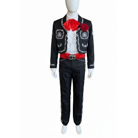 Adult Mens Day Of The Dead Costume XL By Spooktacular Creations  Mock Shirt Jack - Picture 1 of 13